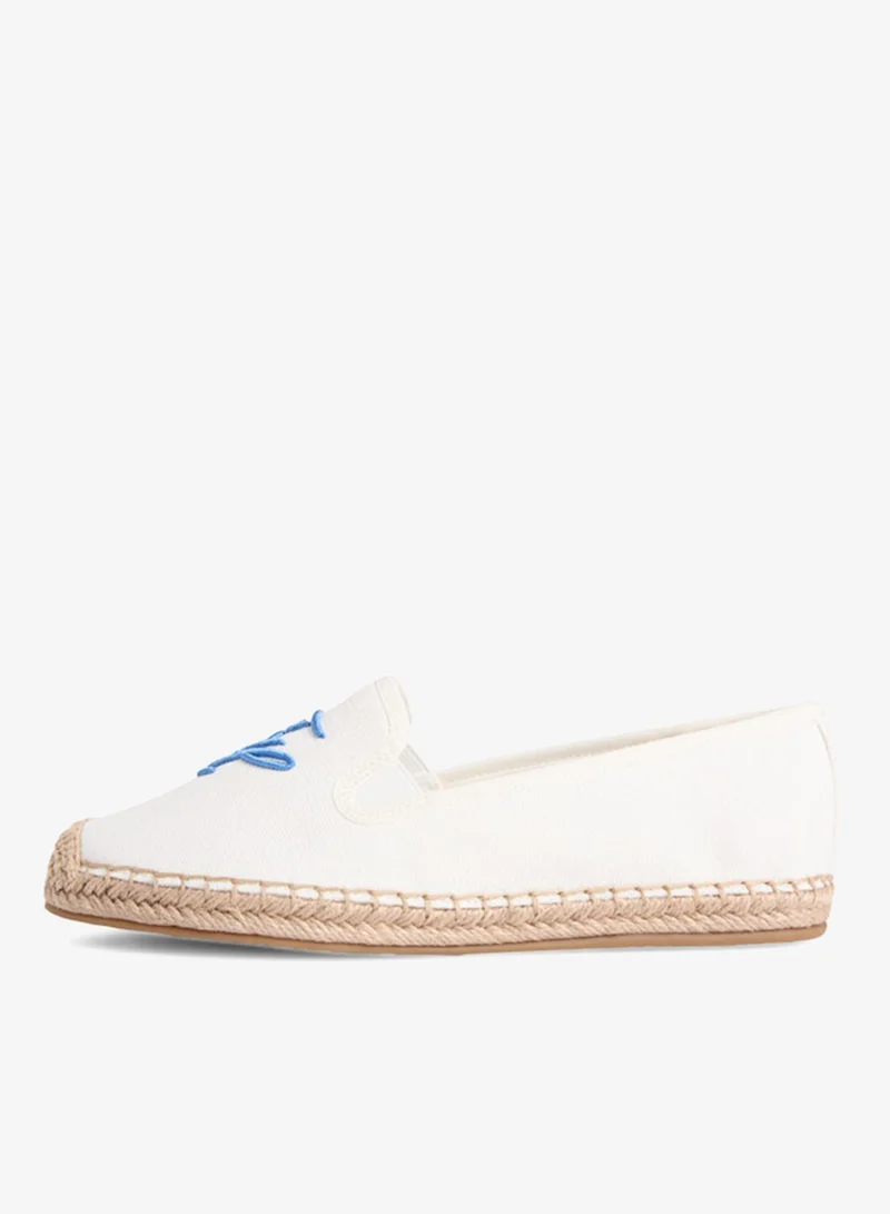 TOMMY HILFIGER Logo Embroidery Canvas Espadrilles